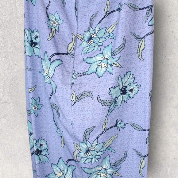 TOMMY BAHAMA 100% Silk Vintage Vines Pant in Lavender Size 14 - Picture 5 of 12